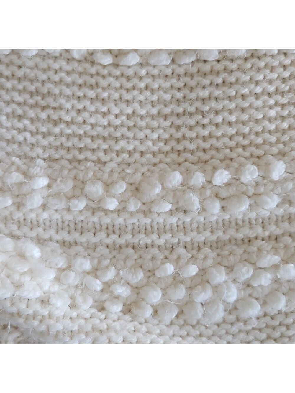 Magaschoni Cream Textured Turtleneck Sweater - Picture 6 of 9